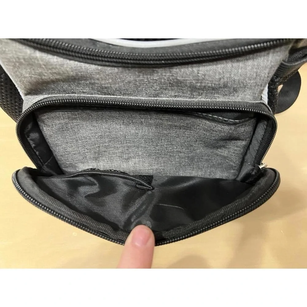 PetAmi Deluxe Pet Carrier Backpack,‎ Ventilated Mesh, Gray/Black, Travel Bag